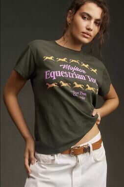 NWT Anthropologie Letluv Mojave Equestrian Tee - XS